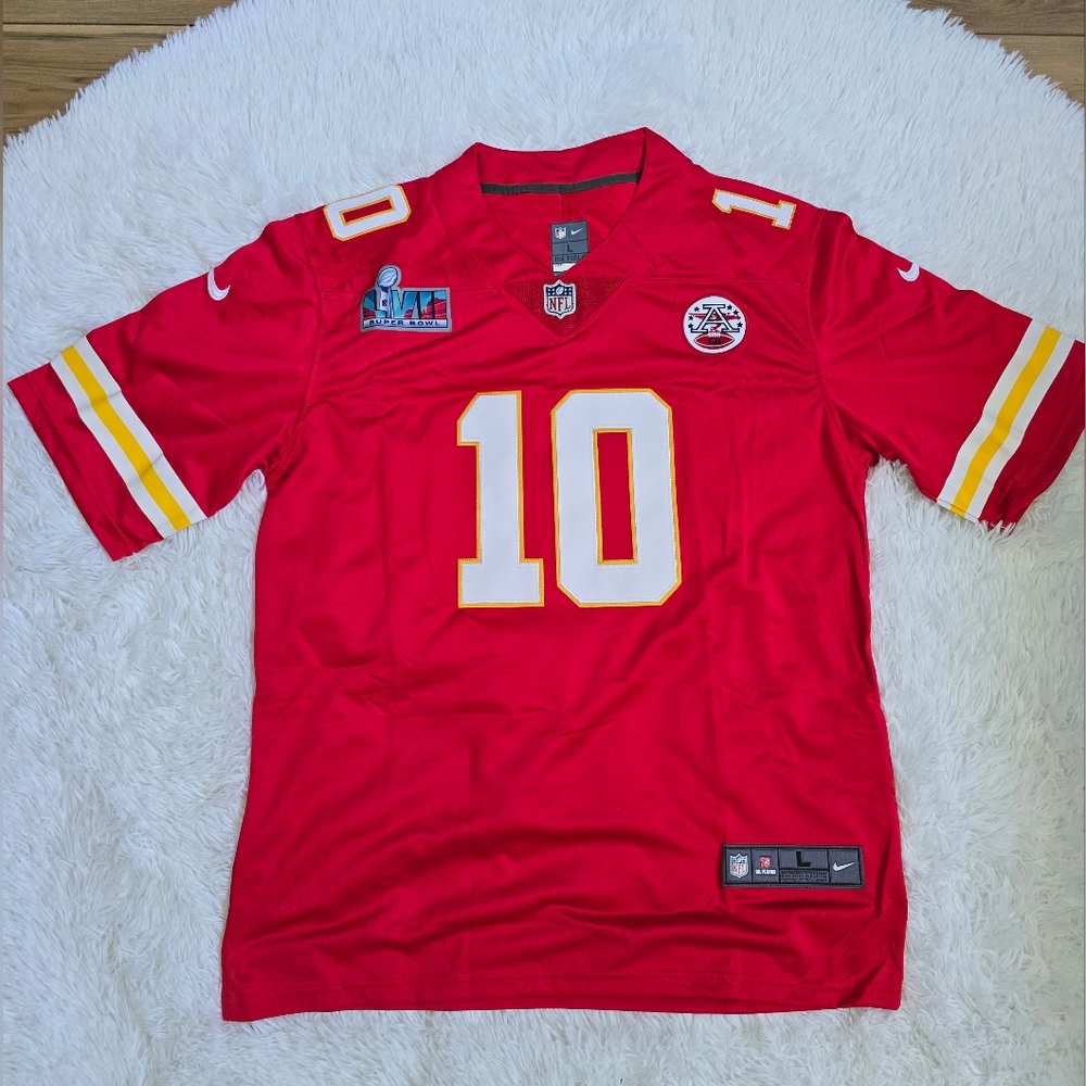 NFL Red Jersey with Boxy Style and Graphic Design